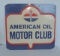 Metal American Oil Motor Club Sign