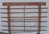 Original Columbus Oil Cloth Early Advertising Wall