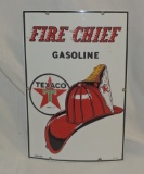 1959 Fire Chief Gasoline Metal Sign