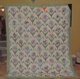 Early NC Hand Sewn Flower Quilt