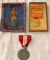 Lot of 3 Shooting Medals and Tobacco Cloth