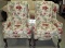 Pair Of Floral Wing Chairs