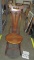 Antique Sausage Turned Oak High Back Hall Chair