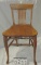 Small Antique Oak Vanity Chair