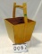 Mustard Painted Wood Handled Basket