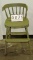 Green Painted Wood Childs Highchair