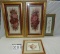 Pair Of Rose Rhapsody Prints In Gold Frames Plus 2 Others