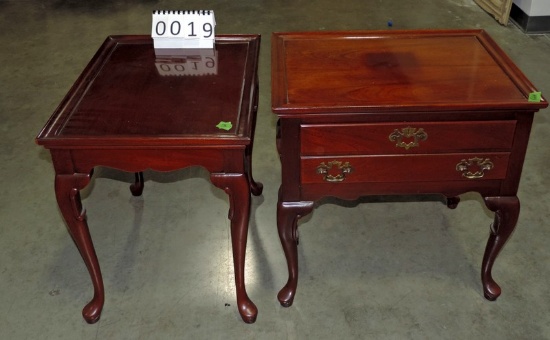 2 Hickory Chair Co. Mahogany End Tables