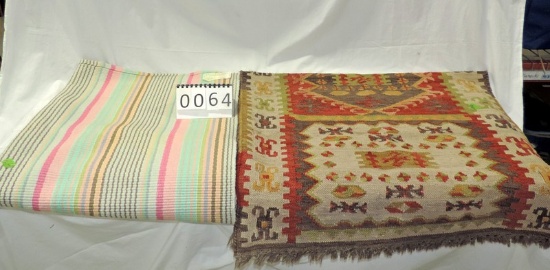 Lot Of 2 Hand Made Rugs