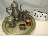 5 Pc. Colonial Pewter By Boardmen Tea Set