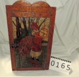 Wood Burned & Hand Painted Hanging Medicine Cabinet