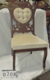 Victorian Carved Walnut Parlor Side Chair