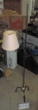 Black Iron Adjustable Pole Lamp