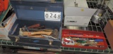 Metal Huot Tool Box Loaded With Hand Tools