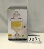 Glass Pedestal Beverage Jar
