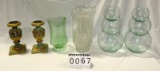 9 Glass Vases/table Candle Bowls
