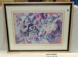 Abstract Print In Carved Matt In Frame