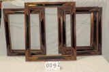 5 Matching Gold & Black Picture Frames