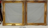2 Matching Shell & Foliage Carved Picture Frames