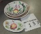 5 Hand Painted Fruit Pattern Serving Bowls