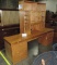 Maple Office Counter And Upper Cubby Cabinet
