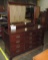 Mahogany 8 Drawer Dresser With 4 Poster Bed