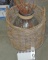 Round Wicker Handled Basket & Large Glass Jar Vase