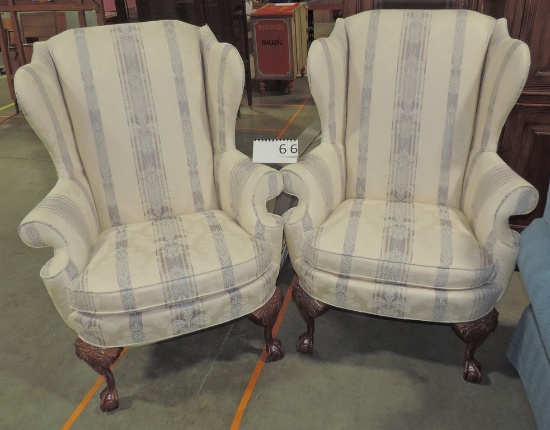 Pair Of Thomasville Wing Back Chairs