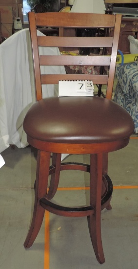 Nice Bar Stool With Brown Leatherette Seat