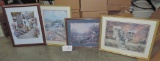 Lot Of 4 House Scenic Prints Limited Edition
