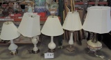 Lot Of 5 Vintage Table Lamps