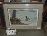 Signed, Dated & Numbered Douglas Cave Print In Frame