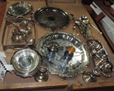 Large Tray Lot Silver-plate