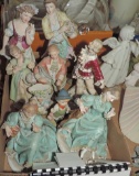 10 Pc Bisque & Porcelain Figure Grouping
