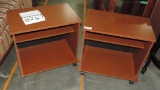 Pair Of Small Roll Around Open Tables