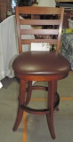 Nice Bar Stool With Brown Leatherette Seat