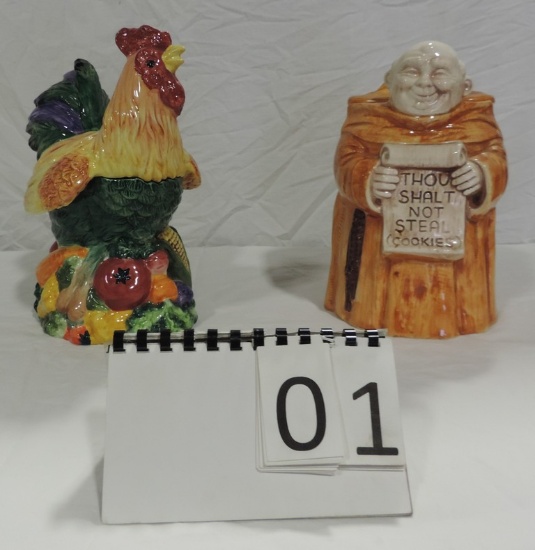 Rooster & Friar Cookie jars