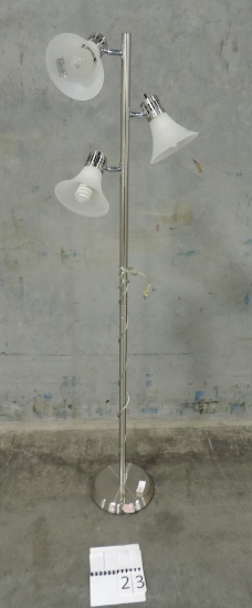 3 Light Chrome Pole Lamp
