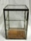 2 Shelf Glass & Tin Country Store Counter Top Display case