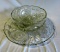 Large Pressed Glass Punch Bowl & Undertray