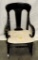 Black Painted Wood Childs Rocking Armchair