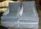 Pair Of Vintage Light Blue Upholstered Chairs