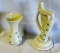 2 Shamrock Decorated Belleek Pcs.