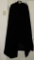 Henri Bendel Black Velvet Evening Dress With Sleeveless Overcoat