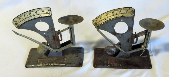 2 Vintage Metal Egg Scales