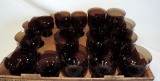 18 Pc. Lenox Brown Glass Stemware Set