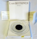 L. Van Beethoven Pate de Verre Daum France Plate