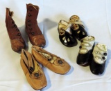 Collection Of 4 Victorian Baby Shoes