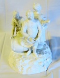 3 Figure Parian Ware Statue