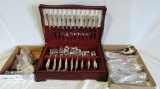 172  Pc Holmes & Edwards Inlaid Silver-plate Set With Wood Box